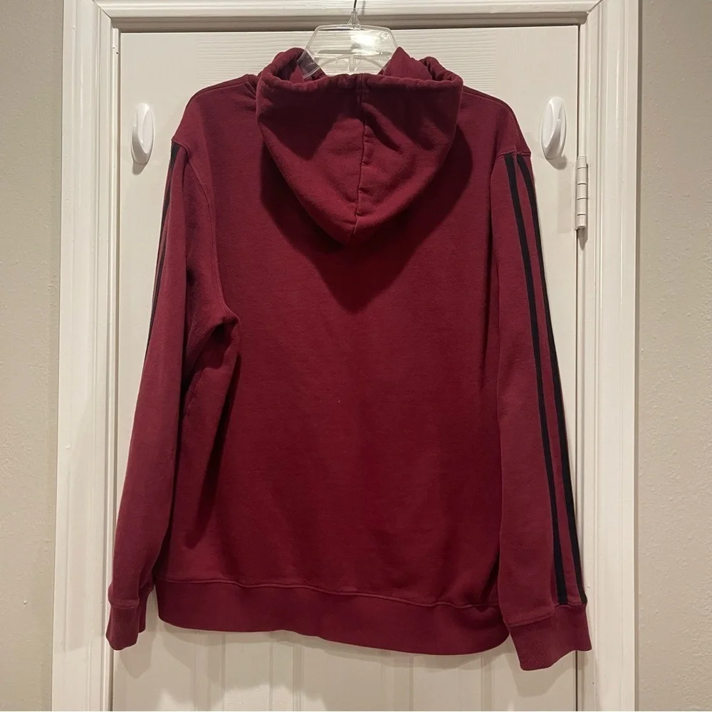 True Religion Men Hoodie Pullover Burgundy 2002 Logo Y2K Style Streetwear Large